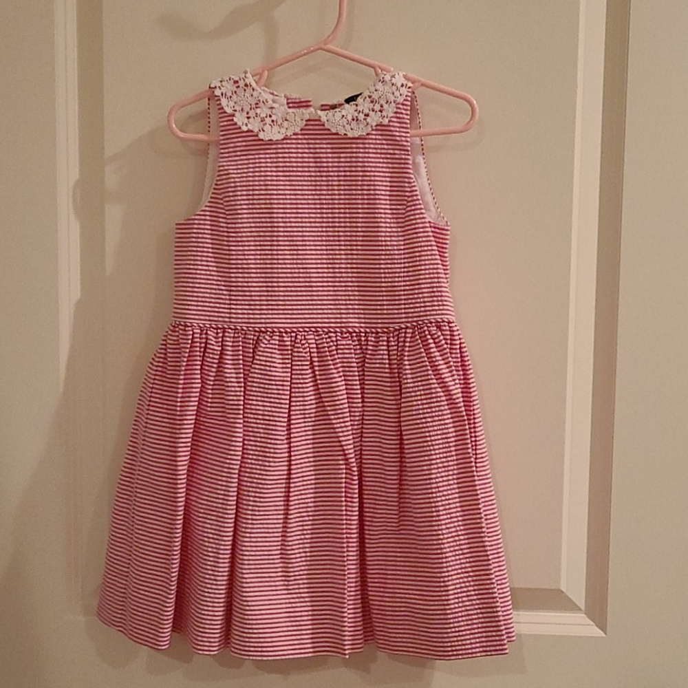 Polo Ralph Lauren 3t pink whit dress lace collar